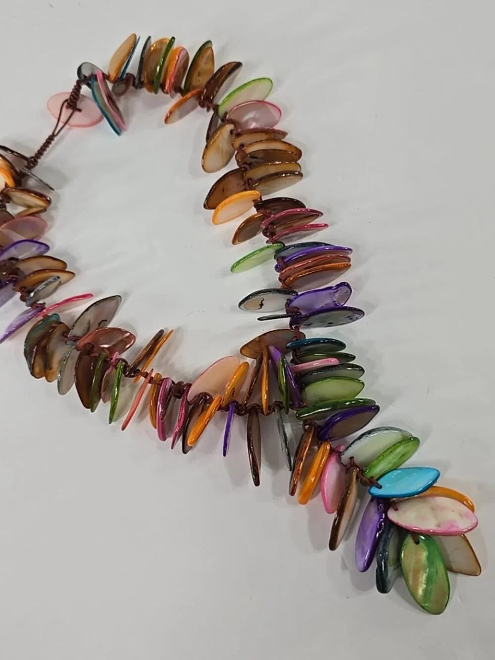 Colorful Chunky Multi‑Stone Statement Necklace Boho Layered Irregular Beads Fest